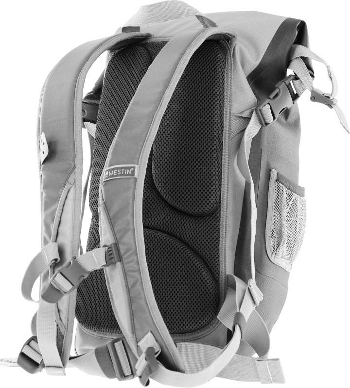 Westin Fishing Westin W6 Roll-Top Backpack Silver/Grey 40L 4 Westin Fishing Westin W6 Roll-Top Backpack Silver/Grey 40L - Image 2